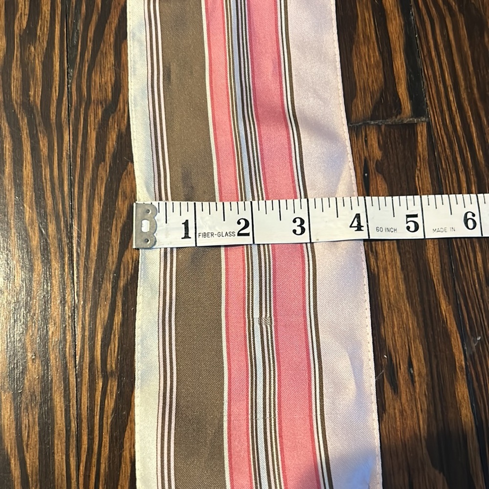 Pink brown and cream striped scarf - Picture 4 of 5